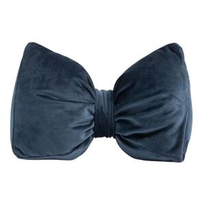 Modrá sametová zarážka do dveří ve tvaru mašle Bow blue – 24*10*16 cm DCFGDSBN obraz