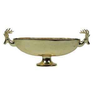 Zlatá oválná mísa se jelenem Deer champagne gold – 68*29*15 cm GNSOHG obraz