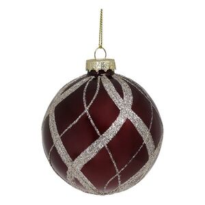 Vínová skleněná vánoční ozdoba Chic Bauble – Ø 8 cm 52067933 obraz