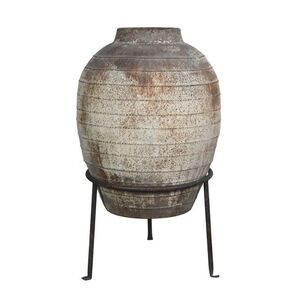 Béžový antik květináč s podstavcem Chic Antique – Ø 50*76 cm 65103219 obraz