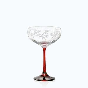 Crystalex Holly Jolly red 180 ml 4 ks obraz