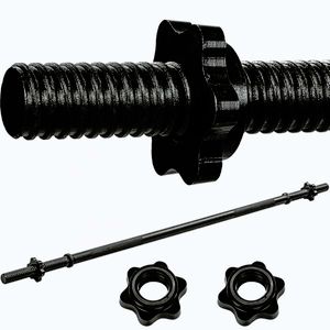 MOVIT 70562 MOVIT® 160cm posilovací činka, černá, hvězdicový uzávěr obraz