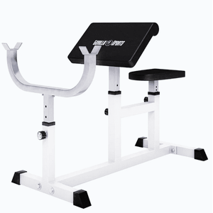 Gorilla Sports nastavitelná Scottova lavička 96 x 65 x 83-103 cm černá/bílá obraz
