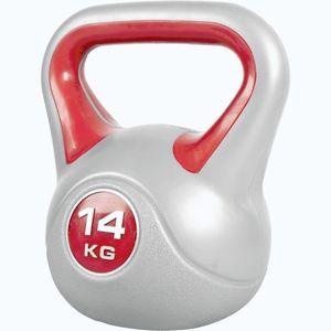 Gorilla Sports Kettlebell činka, vinylová, červená, 14 kg obraz