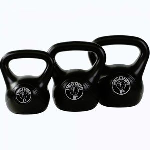 Gorilla Sports Sada kettlebell činek, plast, černé, 30 kg obraz