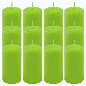 Nexos parafínové sloupové svíčky hladké 11, 5 x 6 cm 12 ks 245 g světle zelená obraz