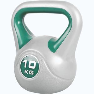 Gorilla Sports Kettlebell činka, vinylová, zelená, 10 kg obraz