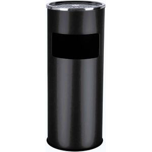 Odpadkový koš s popelníkem, 30 l, černý, nerez obraz