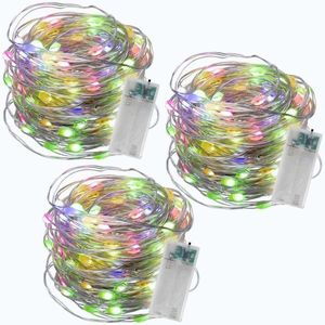 LED světelný řetěz 3x40 LED, barevný, časovač, vnitřní, 4m obraz