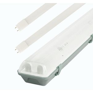 LED Solution Zářivkové těleso 150cm IP65 + 2x LED trubice 24W Economy+ Barva světla: Teplá bílá 191442_21799 obraz