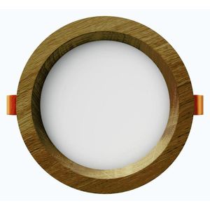 APLED LED vestavené svítidlo Rondo Woodline Dub kulaté 148mm 6W Barva světla: Teplá bílá 21262 obraz