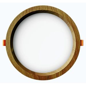 APLED LED vestavené svítidlo Rondo Woodline Dub kulaté 206mm 12W Barva světla: Teplá bílá 21264 obraz