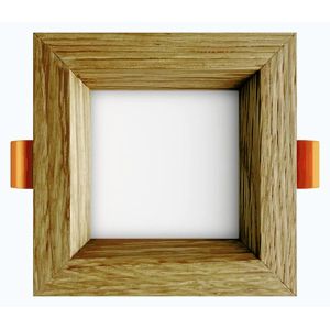 APLED LED vestavené svítidlo Square Woodline Dub hranaté 90x90mm 3W Barva světla: Teplá bílá 21284 obraz