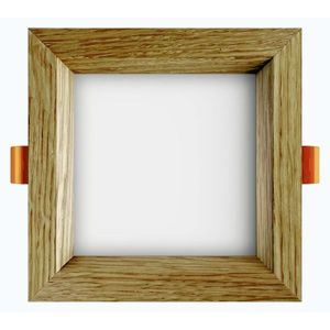 APLED LED vestavené svítidlo Square Woodline Dub hranaté 120x120mm 6W Barva světla: Teplá bílá 21286 obraz