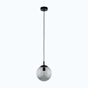 TK Lighting Černý závěsný lustr Esme s kouřovým stínidlem 300mm pro žárovku E27 TK5379 obraz