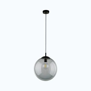 TK Lighting Černý závěsný lustr Esme s kouřovým stínidlem 350mm pro žárovku E27 TK5380 obraz
