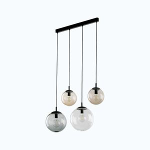 TK Lighting Černý závěsný lustr Esme pro žárovku 4x E27 TK4795 obraz