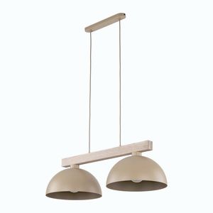 TK Lighting Béžový závěsný lustr Oslo pro žárovku 2x E27 TK11011 obraz