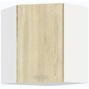 ESTRELLA, horní rohová skříňka 58x58 GN-72 1F, korpus: bílá, dvířka: dub sonoma obraz