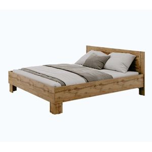 Postel s vyšším čelem NEJBY BARNABA PREMIUM 180x200 cm, dub wotan obraz