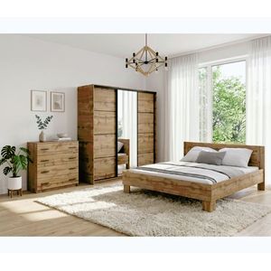 Ložnice NEJBY BARNABA PREMIUM 200K s postelí 180x200 cm s vyšším čelem, dub wotan obraz