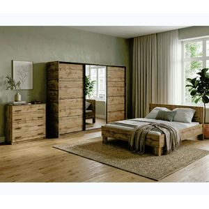 Ložnice NEJBY BARNABA PREMIUM 280K s postelí 160x200 cm s vyšším čelem, dub wotan obraz