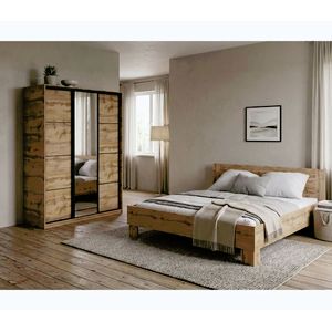 Ložnice NEJBY BARNABA PREMIUM 150 s postelí 180x200 cm s vyšším čelem, dub wotan obraz
