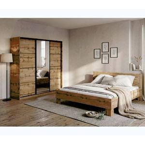 Ložnice NEJBY BARNABA PREMIUM 200 s postelí 180x200 cm s vyšším čelem, dub wotan obraz