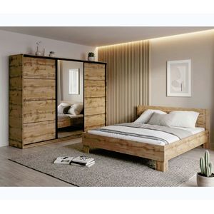 Ložnice NEJBY BARNABA PREMIUM 280 s postelí 180x200 cm s vyšším čelem, dub wotan obraz