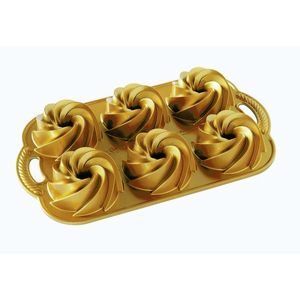 Nordic Ware Forma na mini bábovky Heritage, 6 formiček, zlatá, 950 ml 88077 obraz