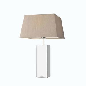 Villeroy & Boch Stolní lampa Prag, 53 cm, stříbrná / béžová 96246 obraz