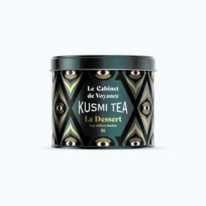Kusmi Tea Sypaný vánoční zelený čaj Le Dessert Bio, kovová dóza 90 g 21354A1070 obraz