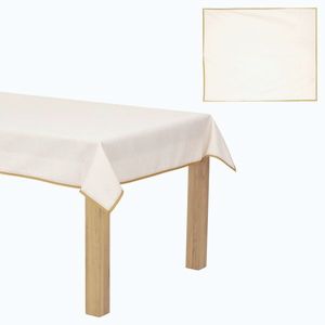 Vánoční ubrus se zlatým okrajem GOLDEN BORDER, 130 × 220 cm obraz