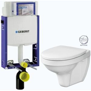 GEBERIT KOMBIFIX ECO, nádržka UP 320 bez tlačítka + WC CERSANIT DELFI + SOFT SEDÁTKO 110.302.00.5 DE2 obraz