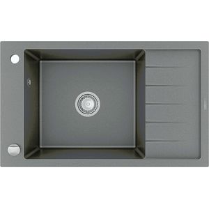 MEXEN Elias granitový dřez 1 mísa dřez s vypouštěním krátký odkapávač 795x480 mm, šedá 6511791005-71 obraz