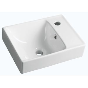 SAPHO NUALI keramické umývátko 40x30cm, baterie vpravo, bílá TU0128 obraz