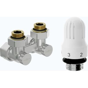 MEXEN/S G04 středová termostatická souprava pro radiátor DN50, úhlová 1/2"x16 mm, nikl W911-016-948-01 obraz