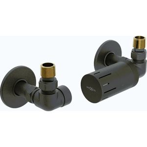 MEXEN/S G05 termostatická souprava pro radiátor + krycí rozeta R, antracit W903-958-904-66 obraz