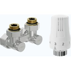 MEXEN/S G01 středová termostatická souprava pro radiátor DN50, úhlová 1/2"x16 mm, nikl W911-016-918-01 obraz