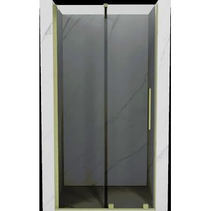 MEXEN/S Velar posuvné sprchové dveře 90, grafit, zlatá kartáčovaná 871-090-000-41-55 obraz