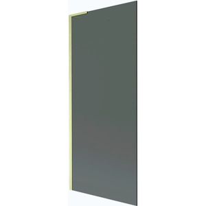 MEXEN/S Next L vanová zástěna FIX 80 x 150, grafit, zlatá kartáčovaná 895-080-000-03-40-55 obraz
