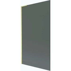MEXEN/S Next L vanová zástěna FIX 100 x 150, grafit, zlatá kartáčovaná 895-100-000-03-40-55 obraz