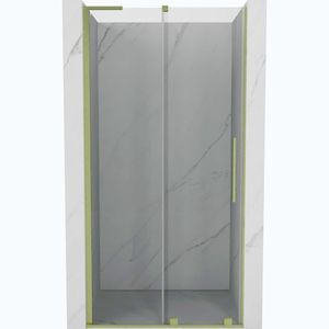 MEXEN/S Velar L posuvné sprchové dveře 90, transparent, zlatá kartáčovaná 871-090-003-01-55 obraz