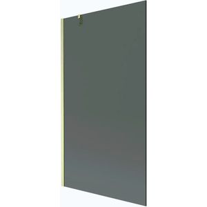 MEXEN/S Next vanová zástěna FIX 100 x 150, grafit, zlatá kartáčovaná 895-100-000-00-40-55 obraz