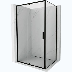 MEXEN/S Exo sprchový kout dveře křídlové 90 x 80, transparent, černá 819-090-080-70-00 obraz