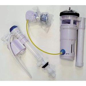AQUALINE Splachovací souprava s DUAL tlačítkem 49, spodní napouštění 1/2", chrom NDPB104-2 obraz
