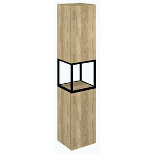 SAPHO SKARA skříňka 35x171x32cm, 2x dvířka, levá/pravá, černá mat/dub Alabama CG010-2222 obraz