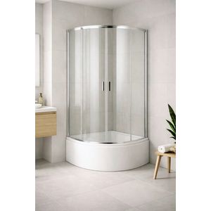 OLSEN SPA Sprchový kout TOLEDO PLUS Barva rámu Chrom/Leštěný hliník (ALU), Rozměr A 90, Rozměr B 90, Rozměr C 188, Směr zavírání Univerzální Levé / Pravé, Výplň Čiré bezpečnostní sklo 5 / 6 mm OLBTOL90CCPLUS obraz