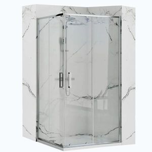 REA/S Sprchový kout PUNTO 80x100 + bílá sprchová vanička Savoy KPL-K1009 obraz