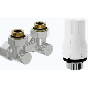MEXEN/S G02 středová termostatická souprava pro radiátor DN50, úhlová 1/2"x16 mm, nikl W911-016-928-01 obraz